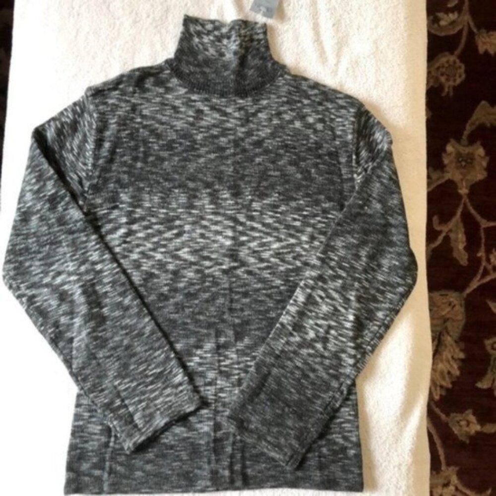Vintage Verigated Charcoal Turtleneck
